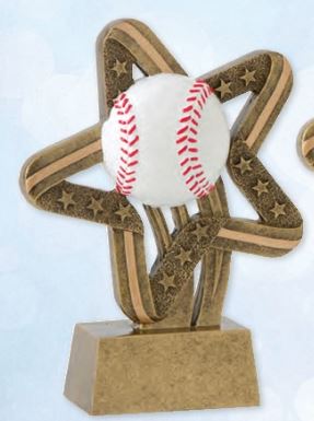 Baseball Stars And Stripes Resin Trophy-Resin-Schoppy's Since 1921