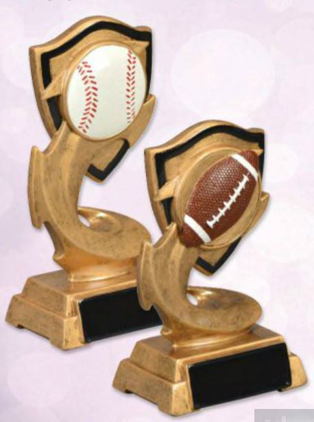 Baseball Electric Flames Trophy-Trophy-Schoppy&