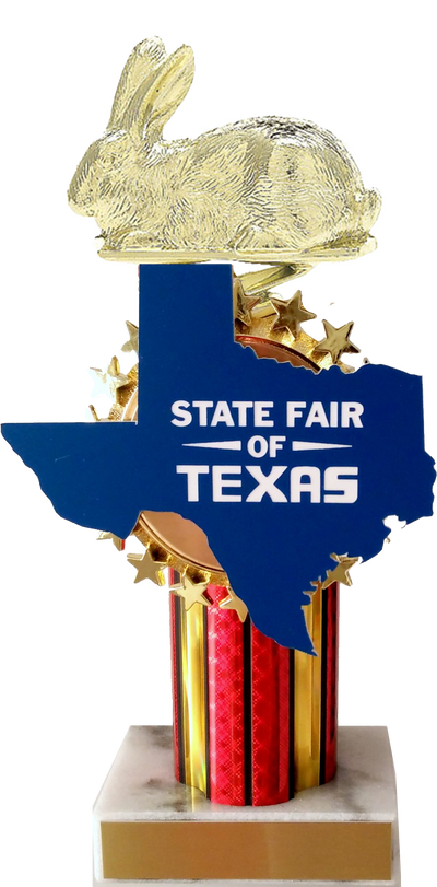 State Fair Rabbit Trophy With State Cutout-Trophy-Schoppy's Since 1921