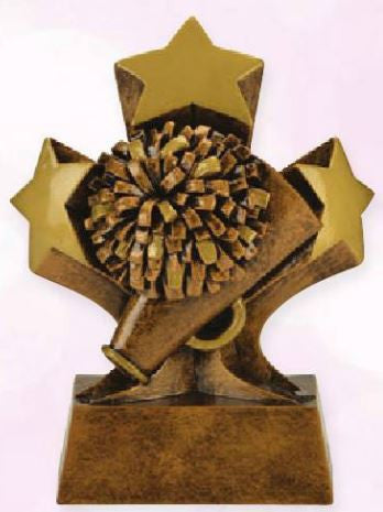 Cheerleading Tri Star Resin-Trophy-Schoppy's Since 1921