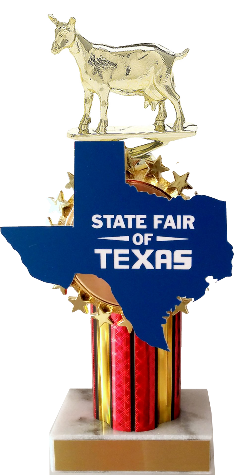 State Fair Goat Trophy With State Cutout-Trophy-Schoppy&