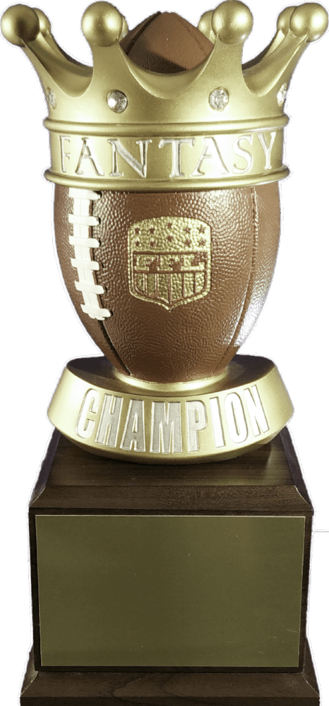 Fantasy Football Crown Small Perpetual Trophy - Schoppy's Since 1921