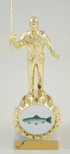 Fisherman Trophy with Starred Logo Holder - Schoppy's Since 1921