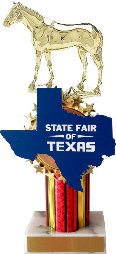 State Fair Horse Trophy With State Cutout-Trophy-Schoppy's Since 1921