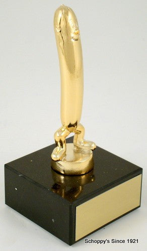 Hot Dog Trophy on Black Marble Base-Trophies-Schoppy&