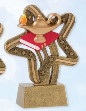 Lamp of Knowledge Stars And Stripes Resin Trophy-Resin-Schoppy&