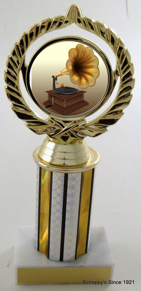 Gramophone Logo Column Trophy-Trophy-Schoppy&