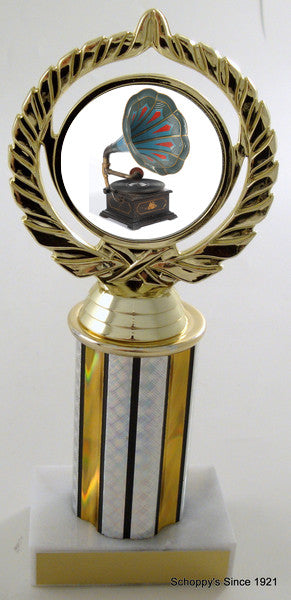 Gramophone Logo Column Trophy-Trophy-Schoppy&