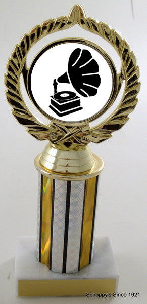 Gramophone Logo Column Trophy-Trophy-Schoppy&