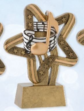 Music Stars And Stripes Resin Trophy-Resin-Schoppy&
