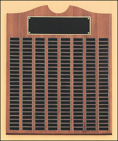 American Walnut Perpetual Plaque With Black Brass-Plaque-Schoppy's Since 1921