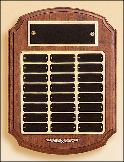Perpetual Plaque With Black Brass Plates-Plaque-Schoppy's Since 1921