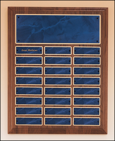Perpetual Plaque With 24 Individual Plates and Sapphire Marble Finish-Plaque-Schoppy's Since 1921