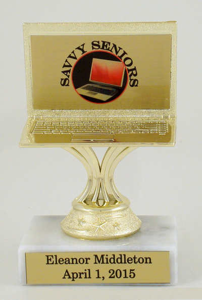 Computer Trophy on Genuine Marble Base-Trophies-Schoppy's Since 1921