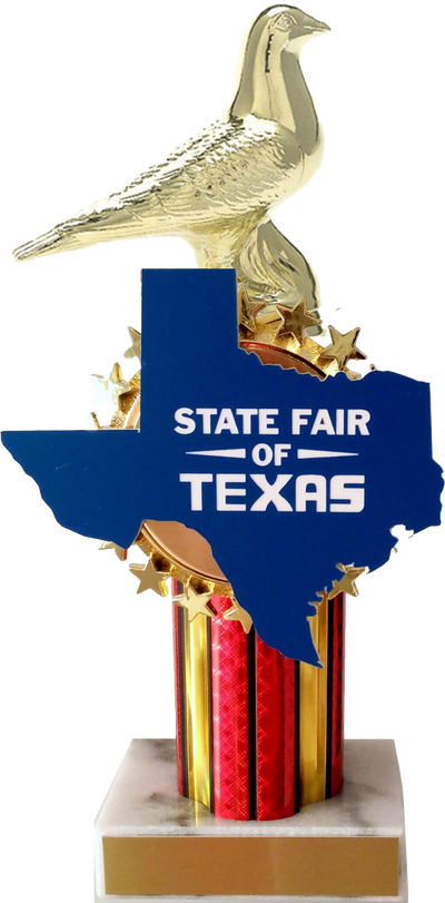 State Fair Pigeon Trophy With State Cutout-Trophy-Schoppy's Since 1921