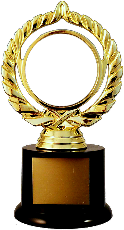 Template Logo Trophy On Black Round Base-Trophy-Schoppy&