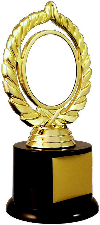 Template Logo Trophy On Black Round Base-Trophy-Schoppy&