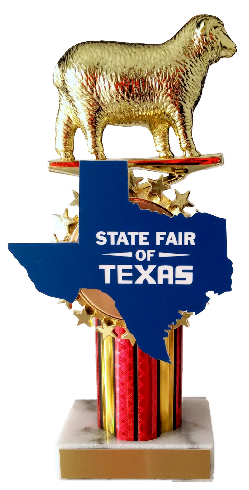 State Fair Sheep Trophy With State Cutout-Trophy-Schoppy&