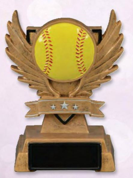Winged Victory Softball Resin-Trophy-Schoppy&