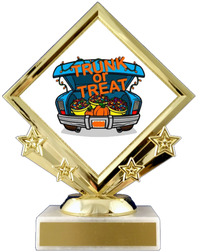 Trunk Or Treat Diamond Logo Trophy-Schoppy's Since 1921